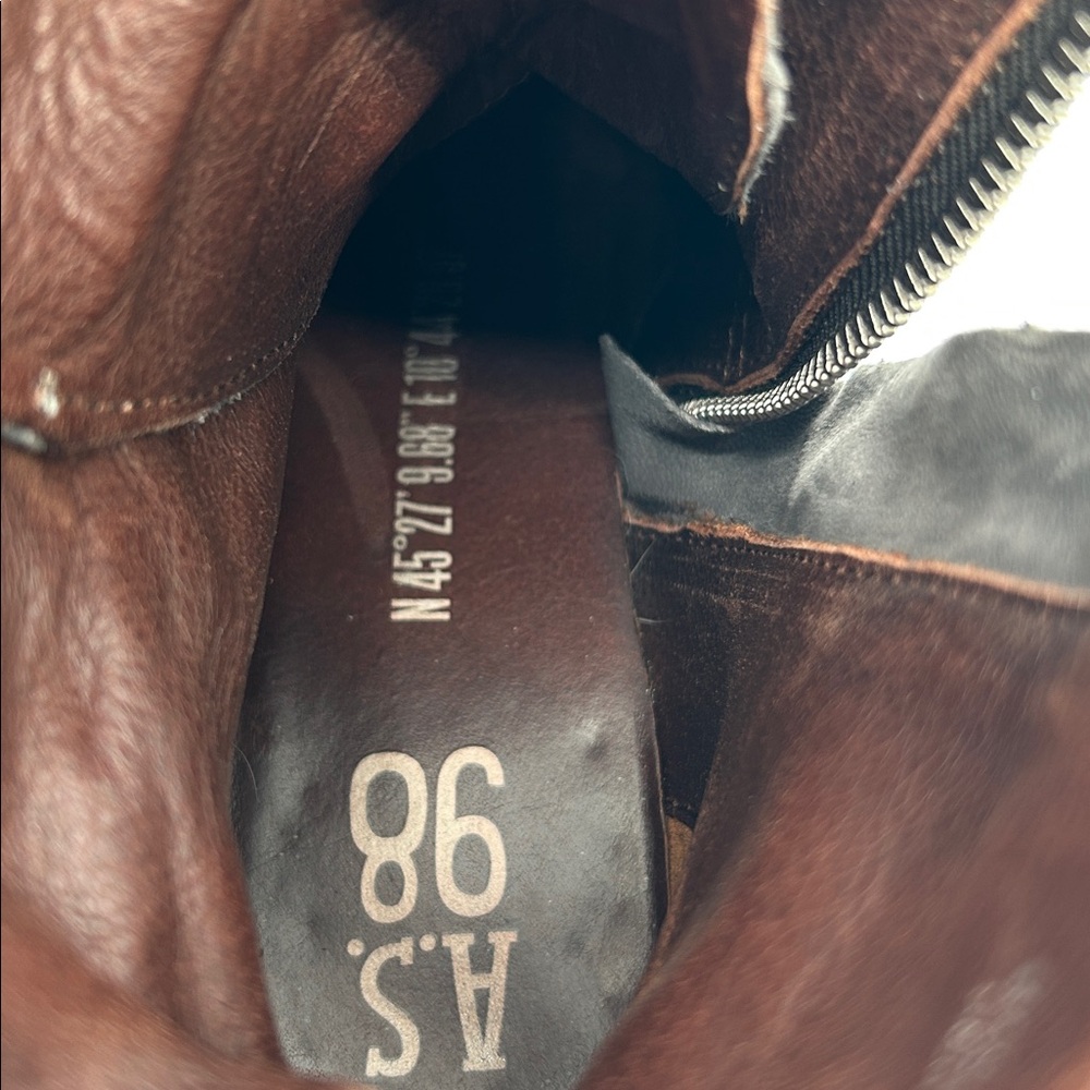 A.S.98 Leather Ankle Boots Gray Buckle Zip Made in Bosnia Size 36 - Picture 10 of 16